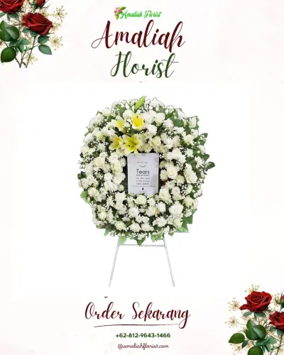 Krans Bunga Duka Cita di Lodtunduh